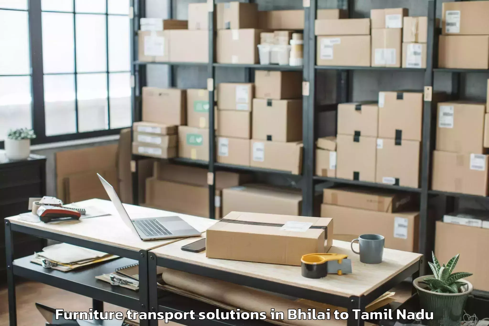 Reliable Bhilai to Katpadi Furniture Transport Solutions